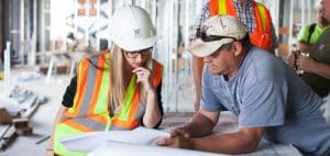 Safety consultant with builder